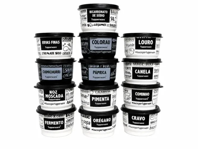 Kit 13 Potes Tupperware para Temperos