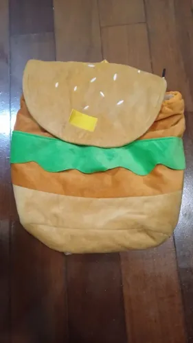Mochila formato hambúrguer infantil