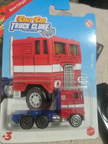 Miniatura Carrinho Optimus Prime Transformers Crazy Car