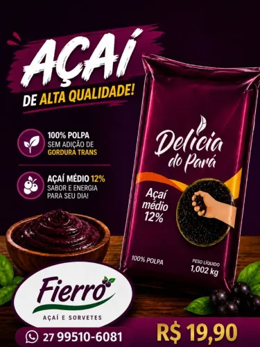 Barra de Açaí Média 12% 1 kg