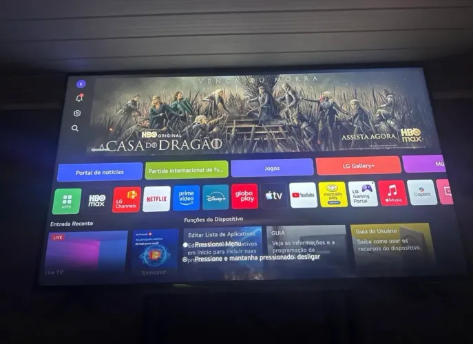 TV LG QLED Smart 65 Polegadas 4K (No Plástico) COM NF