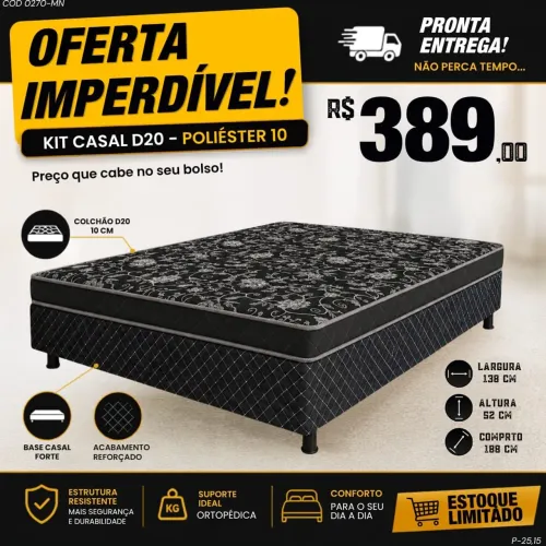 Kit Casal Poliéster D20
