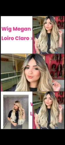 Wig Megan loiro claro 