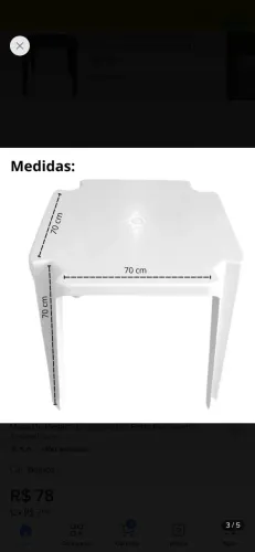Mesa de bar branca