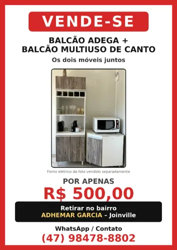 Balcão canto + balcão Multiuso forno e microondas