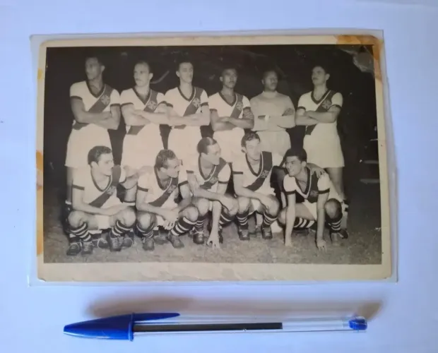 Foto Original Vasco Campeão De 1949 Heleno Barbosa Ademir Danilo<br>Ademir Barbosa