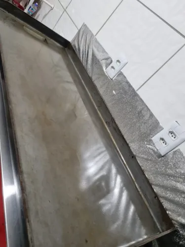 Chapa profissional lanche bifeteira pro gás 1.20m