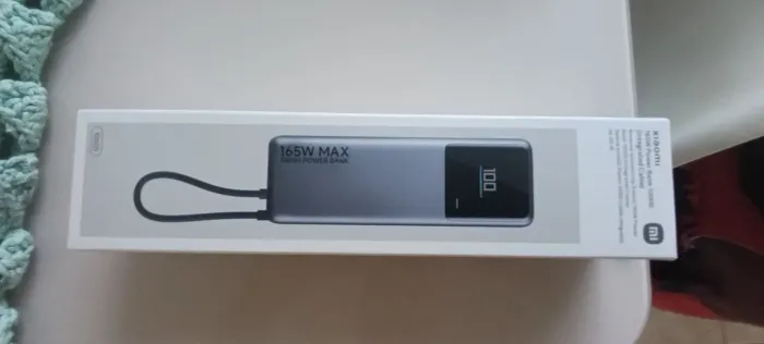 Xiaomi 165w Power Bank 10000 Cabo Integrado Ultrarrápido Cor Prateado
