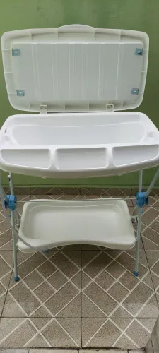 Trocador c/ Banheira azul kiddo semi novo.