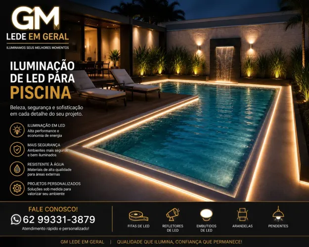 INSTALAÇÃO DE LED EM PISCINA ?