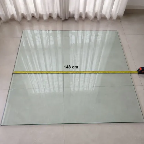 Tampo de vidro quadrado de 1,48 x1,48