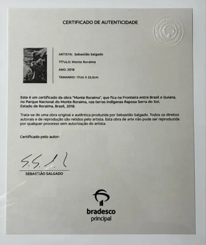 Sebastião Salgado Monte Roraima | Fotografia Original
