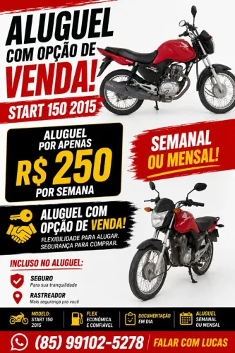 Start 150 2015 aluguel com opção de venda/ venda