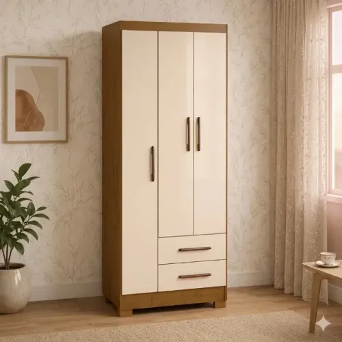 Guarda roupa demobile com 3 portas 2 gavetas (EM ESTOQUE)
