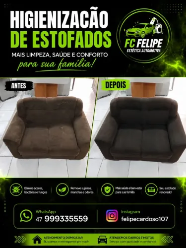 FC Felipe higienização de sofa e colchão