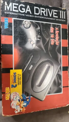 Console Mega drive 3 usado com 2 controles 1 cartucho Mickey