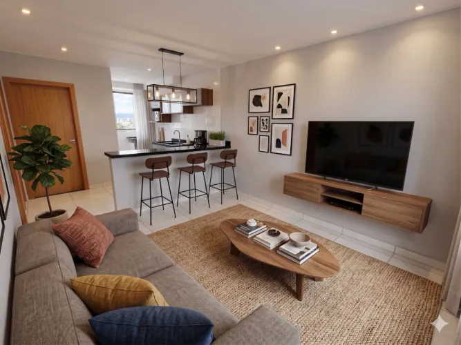 Apartamento no Jardim Zuleika 2q MOBILIADO