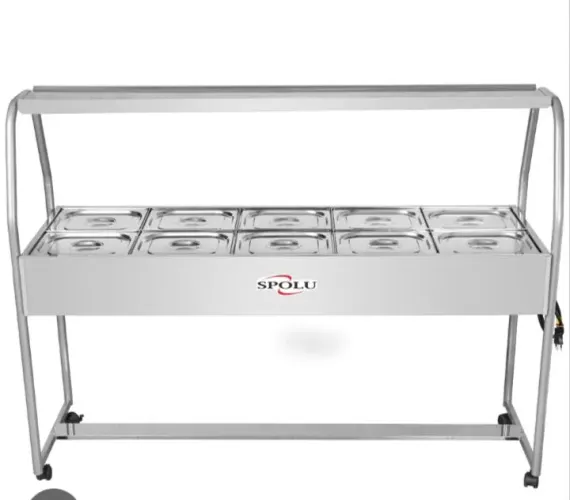NZ. Buffet carrinho aquecido 10 cubas 