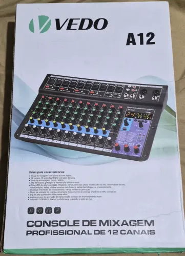 Mesa de som A12 console de miragem profissional de 12 canais VEDO