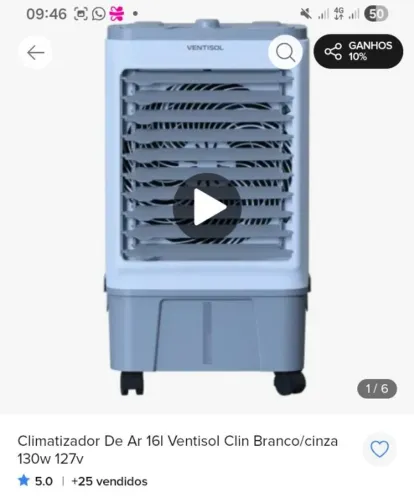 Climatizador de ar - Ventisol