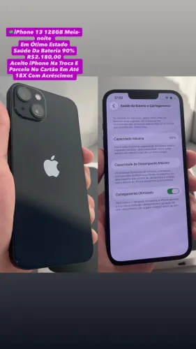 iPhone 13 128GB Meia-noite ( Em Ótimo Estado ) Usado