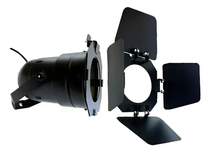Par de Canhão Refletor Spot E27 Preto Com Porta Gel E Bandoor 127/220v