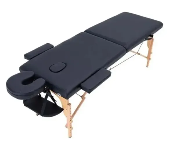 Maca de massagem portátil preta Toanini suporta até 250kg (180x60x84)