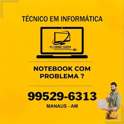 Técnico em Informática | Manutenção Serviços de Notebook, Computador.