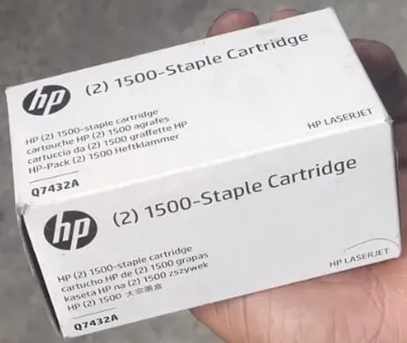 Lote com 6 Cartucho De Grampo HP 1500 / Q7432A Original Novo Caixa Boa e Caixa Avariada