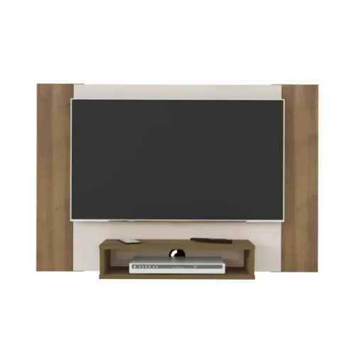 Oferta! Novo Painel Cine Pinho Ripado/Off White