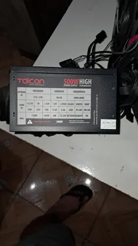 Fonte de Alimentação Taicon 500W Bivolt - PFC ativo Funcionando Perfeitamente