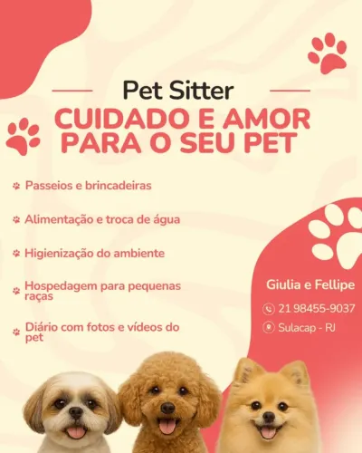 Hospedagem / Pet Sitter / Passeio para Pets (Cachorros/Cães)