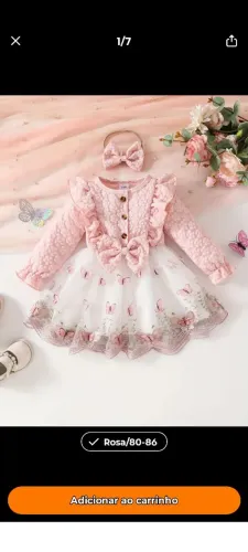 Vendo vestido borboleta Veste 12 a 18 meses .80 a 86 cm