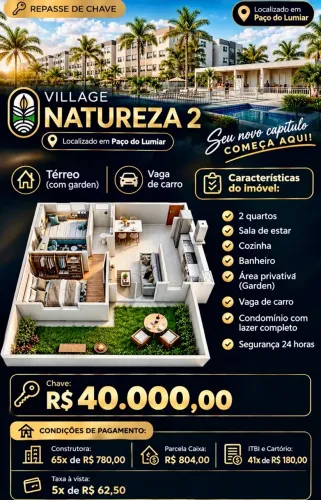 Repasse de chave Village Natureza 2 | 40mil