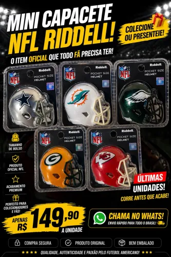 Mini Capacete Riddel Oficial NFL