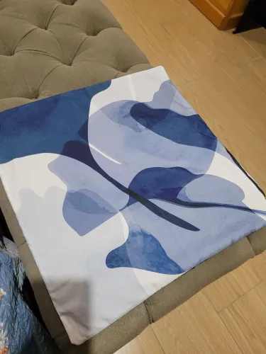 Capa de almofada azul