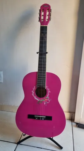 Violão corda de nylon rosa (Usado)