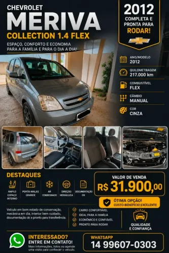 Chevrolet Meriva Collection 1.4 8V Econoflex 5P 2012