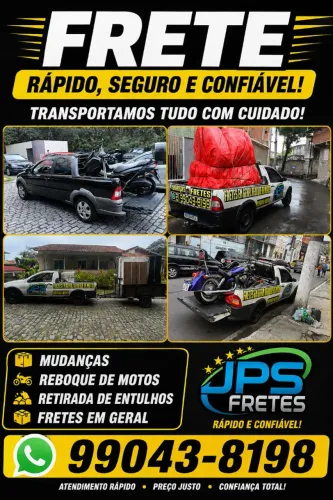 Reboque de motos frete retirada de entulhos Niterói RJ SG marica