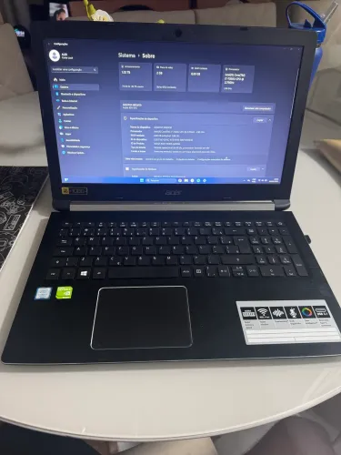 Notebook Acer i7 7 geração 8Gb, placa de vídeo 