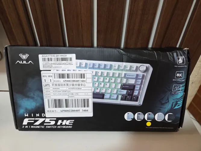 Teclado Mecânico AULA F75 HE Switch Magnético Hall Effect RGB