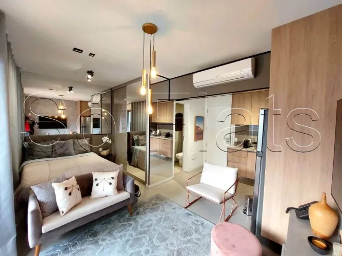 Studio alto padrão mobiliado à venda em Pinheiros com vaga no V House Boutique Residence