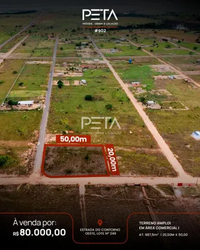 Terreno de 987,50 m² - Área Comercial - BR 174
