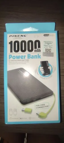 Carregador Portátil Power Bank Pineng PN-951 10.000 mAh Preto - Novo/Sem uso
