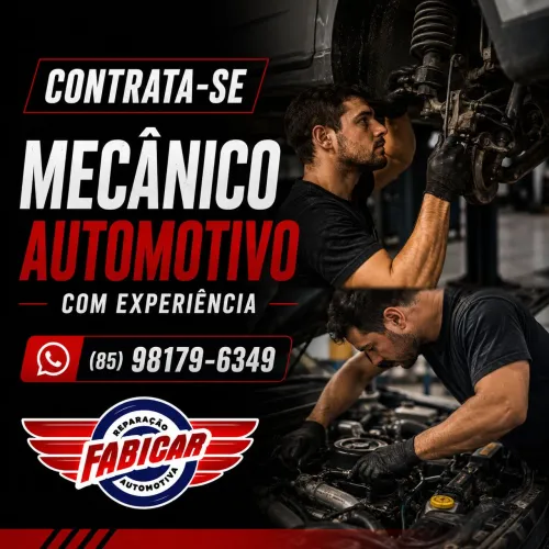 Duas vagas de emprego! Mecânico automotivo e preparador automotivo - Vaga Prepadador