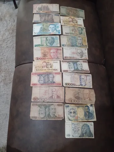 Vendo notas e moedas antigas 