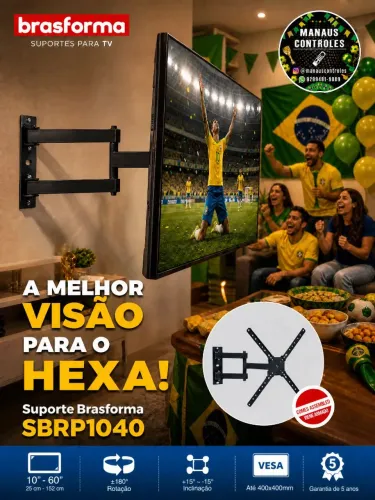 Suporte para tvs articulado braço longo promoção