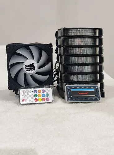 Kit Pichau, 8 Fans Argb com controladora, cooler Box Pichau Falcon 