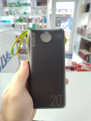 Carregador Portátil 20000mAh 3 Cabos Embutidos Display LED