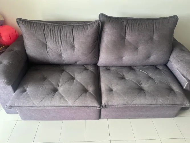 Sofá cinza retrátil 